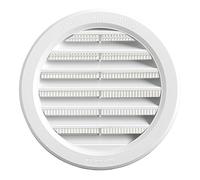 First Plast Grille ronde a encastr. avec moustiquaire d.100 blanc-pass air 70cm2
