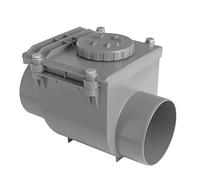 FIRST PLAST NRC140G Valve Anti-Retour en PVC à Collage, Gris, ø 140 mm