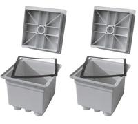 FIRST PLAST PCE Cockpit pour câbles électriques avec couvercle et fermeture hermétique, mm 270 x 270 x 240 h. Couleur grise (Lot de 2)