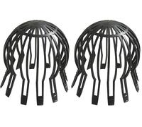 FIRST PLAST PF26 Protège-feuilles pour canaux, noir, Ø 75 à 125 mm (Lot de 2)