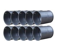First Plast - Raccord PVC évacuation - 10 manchons d'évacuation Ø40 mm avec butée -