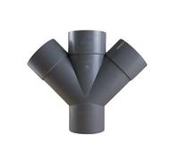 First Plast - Raccord PVC évacuation - Culotte PVC double parallèle 45° Mâle Femelle Ø100 FIRST-PLAST