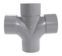 First Plast - Raccord PVC évacuation - Culotte PVC double parallèle 87°30 Mâle Femelle Ø100 -