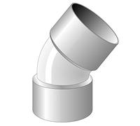 First Plast - Raccord PVC évacuation - Coude PVC 22°30 FF Ø40