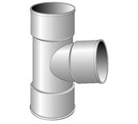 First Plast - Raccord PVC évacuation First Plast - Té pied de biche PVC 87°30 Femelle Femelle Ø40 - First Plast