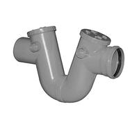 First Plast - Raccord PVC évacuation - Siphon disconnecteur mâle femelle à coller Ø100 -