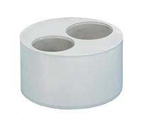 First Plast - Raccord PVC évacuation - Tampon de réduction double PVC Mâle Femelle 100/40/40 -