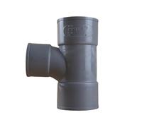 First Plast - Raccord PVC évacuation - Té pied de biche réduit PVC 87°30 Femelle Femelle Ø50 réduit Femelle Ø40 -