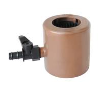 FIRST PLAST RAPF186R RAPF186R-Y Récupérateur d'eau de Pluie avec Pare-Feuilles et Valve Porte-Caoutchouc, Marron, Effet cuivré, ø 63-80-100 mm