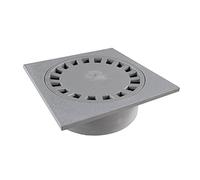 First Plast - Siphon de sol PVC 150x150 mm - Siphon de sol PVC 150x150mm sortie verticale Ø40-50-63-125 - Gris