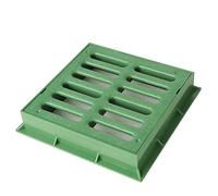 First Plast TGNP20V Cadre avec Grille piéton en PVC, Vert, 200 x 200 mm