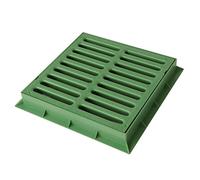 First Plast tgnp30 V-y châssis avec grille pedonabile en PVC, vert, 300 x 300 mm