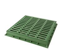 First Plast tgnp40 V-y châssis avec grille pedonabile en PVC, vert, 400 x 400 mm
