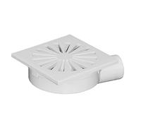 First Plast - Vidage douche - Siphonette 150x150mm sortie horizontale Ø50 - Grille ABS
