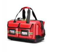 First Responder Sac d'intervention d'urgence - Sac d'aide aux traumatismes multi-poches pour infirmières et professionnels de la santé à domicile, Rouge, 31*18*19cm