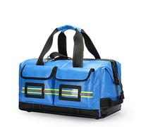 First Responder Sac d'intervention d'urgence - Sac d'aide aux traumatismes multi-poches pour infirmières et professionnels de la santé à domicile, bleu ciel, 31*18*19cm