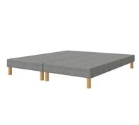 Sommier Tapissier FIRST Gris 160x200 cm (2x80/200) - 2 Blocs
