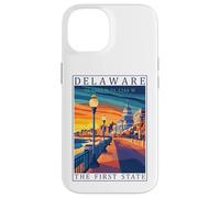 First State Delaware Affiche de Voyage coordonnées GPS Coque pour iPhone 14