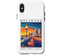 First State Delaware Affiche de Voyage coordonnées GPS Coque pour iPhone X/XS