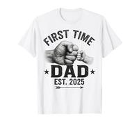 First Time Dad Est 2025 Gifts Fist Bump New Dad Fête des pères T-Shirt