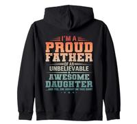 First Time Dad of Girls Humour Daughter Idea Soon to Be Daddy Sweat à Capuche
