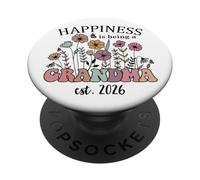 First Time Grandma 2026 Nana Happiness is Being a Grandma PopSockets PopGrip Adhésif