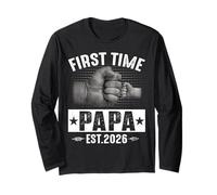 First Time Papa Est 2026 Fist Bump New Papa 2026 Fathers Day Manche Longue