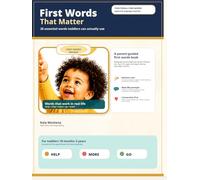 First Words That Matter: 20 Essential Words to Help Your Toddler Communicate, Connect, and Be Understood: The Research-Backed Word List and Method for ... Years, Including Late Talkers and ADHD