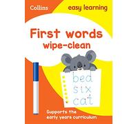 Collins Easy Learning – First Words : Wipe-Clean Activity Book – Broché
