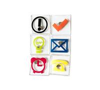 first4magnets™ Assortiment de Bureau Symbole/icône aimants, PVC, Multicolore