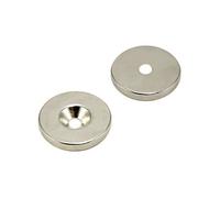 First4Magnets F406S 2 20 X 3 Mm D'Epaisseur Et A 3.6 Mm Trou Aimants En Néodyme N42 Avec 4,5 Kg Lot De 2