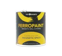 FIRST4MAGNETS FerroPaint® Peinture magnétique Charbon pour mur, chambre, bureau, cuisine, salle de jeux, salle de classe, bricolage et rénovation 0,25 l