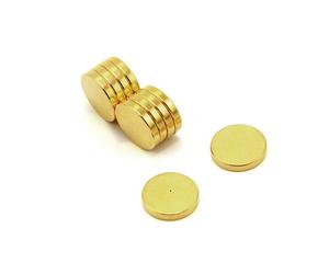 First4magnets Magnet Expert 12mm de diamètre x 2 mm d'épaisseur plaqué Or thérapie Aimant - Fossette North Face (Paquet de 10)