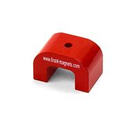 FIRST4MAGNETS Petit Aimant en Fer á Cheval Alnico Rouge Pour Applications á Haute Température, Ingénierie et Fabrication - 30mm x 20mm x 20mm de 4,5mm - Put de 4,5kg