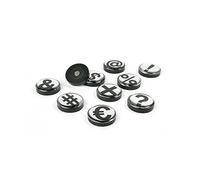 FIRST4MAGNETS Trendform Bureau Assortis bombés circulaires Aimants - Signes/Symboles (1 Jeu de 10)
