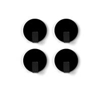 FIRST4MAGNETS Trendform® Crochet magnétique Solid. Ensemble de 4. Noir. Anti-Slip