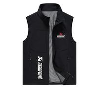 FirstCic Gilet tactique multifonctionnel pour homme Akr.ap_ovic Print Gilet de photographie en extérieur Gilet résistant à l'usure et respirant (Noir,TP)
