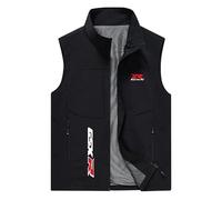 FirstCic Gilet tactique multifonctionnel pour homme G.S.X-R Print Gilet de photographie en extérieur Gilet résistant à l'usure et respirant (Noir,4TG)