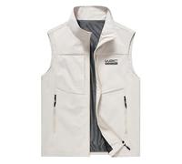 FirstCic Gilet tactique multifonctionnel pour homme W.R.C Print Gilet de photographie en extérieur Gilet résistant à l'usure et respirant (Blanc,4TG)