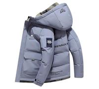 FirstCic Nouvelle veste en coton pour homme Ren.a_ult imprimée recto-verso vêtement d'hiver épais à capuche veste casual chaude et épaisse (Bleu,TG)