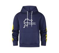 FirstCic Sweat à Capuche en Molleton mélangé Coton pour Homme Ren.a_ULT Print Sweat-Shirt Confortable à Manches Longues pour Un Look décontracté (Bleu,S)