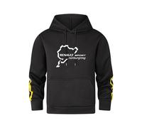 FirstCic Sweat à Capuche en Molleton mélangé Coton pour Homme Ren.a_ULT Print Sweat-Shirt Confortable à Manches Longues pour Un Look décontracté (Noir,M)