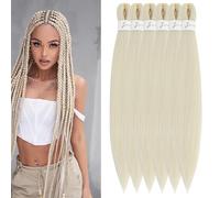 FIRSTCYH HAIR Rajout Cheveux Tresses 613# Meches Boucle Pour Tresses Africaine 6 Paquets Boho Crochet Braids Meches 36 Inch Yaki Nattes Extensions De Cheveux Pré-étiré