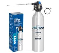 FIRSTINFO A1638 | Pulvérisateur rechargeable pour nettoyant freins | 620 ml aluminium épais | Pression maximale 140 psi | Aérosol réutilisable breveté avec buse double sens