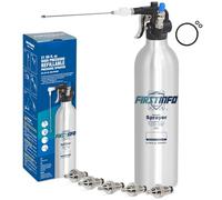 FIRSTINFO A1638Y5 | Pulvérisateur Rechargeable pour nettoyant Freins | 620 ML Aluminium épaissi | Pression maximale 140 psi | Aérosol réutilisable breveté avec 5 Buses Courtes interchangeables