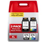 Firstoner PG-575XL CL-576XL Cartouches d'encre Multipack, PG-575XL CL-576XL Cartouches d'encre Remplaçant Les Cartouches Canon 575 576 pour PIXMA TS3550i TS3551i TS3750i TR4750i TR4751i (Noir Couleur)