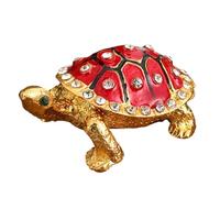 FIRSTXIU 1. Boîte à bijoux tortues en métal d'inspiration antique sculptée à la main pour la décoration et l'organisation de la maison Style vintage