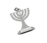 FIRSTXIU 12 tribus d'Israël Menorah Temple de Jérusalem 7 branches Porte-clés pour sac à dos Ornements Pendentif