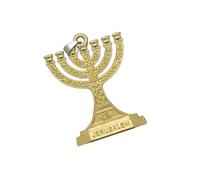 FIRSTXIU 12 tribus d'Israël Menorah Temple de Jérusalem 7 branches Porte-clés pour sac à dos Ornements Pendentif
