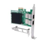 FIRSTXIU 2 ports PCIe X1 I350-T2 Chip 10/100/1000Mbps Lan Card 2x Port Server Gigabit Carte réseau PCIe Ethernet